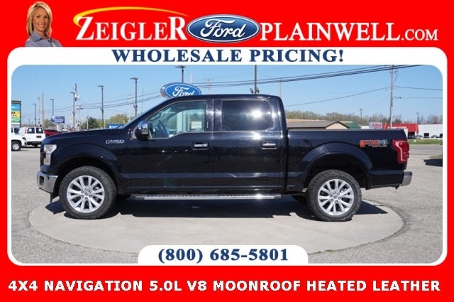2017 Ford F-150 Lariat 4X4 NAVIGATION 5.0L V8 MOONROOF HEATED LEATHER