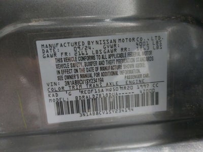 2025 Nissan Sentra SV