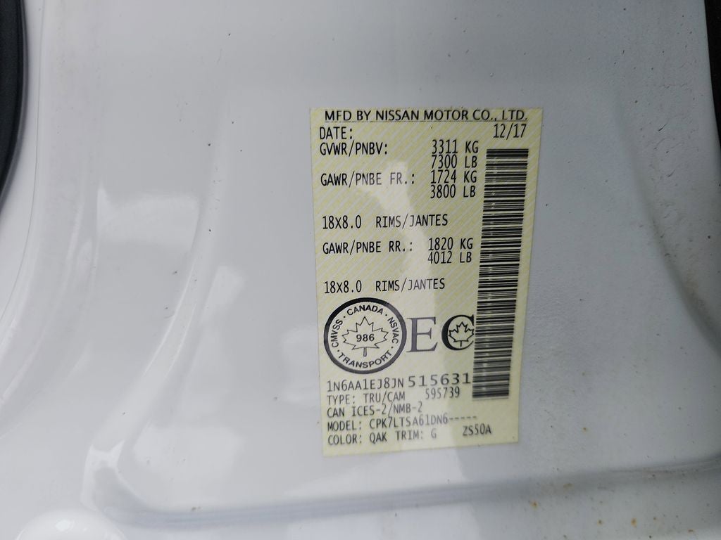 2018 Nissan Titan SV