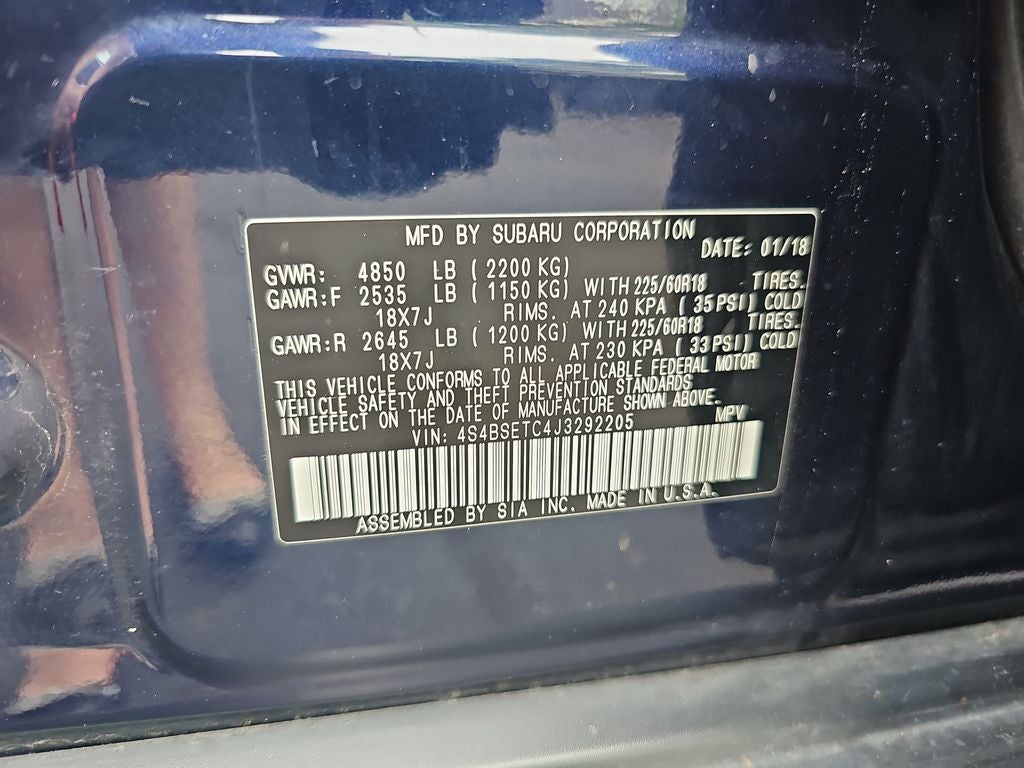 2018 Subaru Outback 3.6R Touring