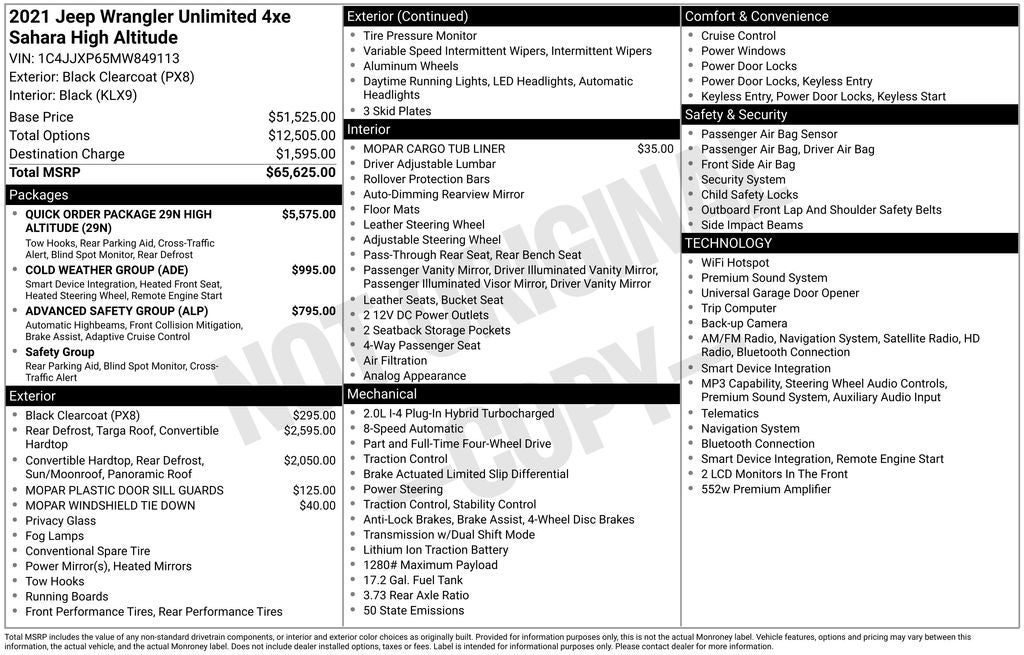 2021 Jeep Wrangler Unlimited Sahara High Altitude 4xe