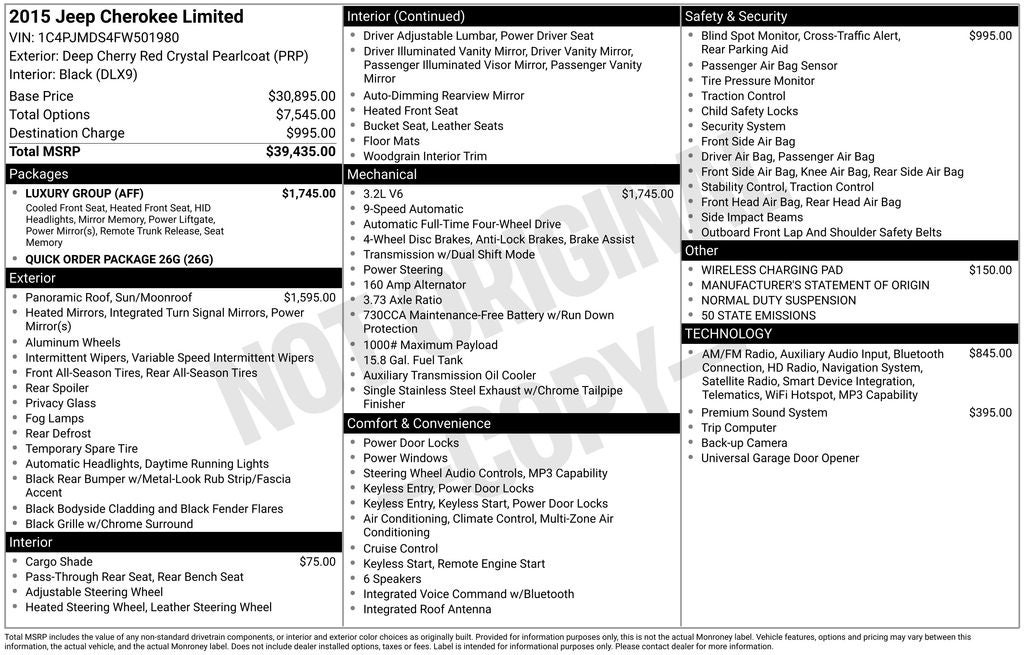 2015 Jeep Cherokee Limited