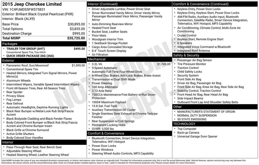 2015 Jeep Cherokee Limited