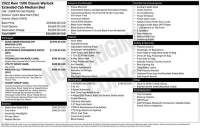 2022 RAM 1500 Classic Warlock ParkView Rear Back-Up Camera & Integrated Voice Co