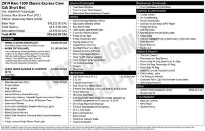 2019 RAM 1500 Classic Express ParkView Rear Back-Up Camera & Integrated Voice Co
