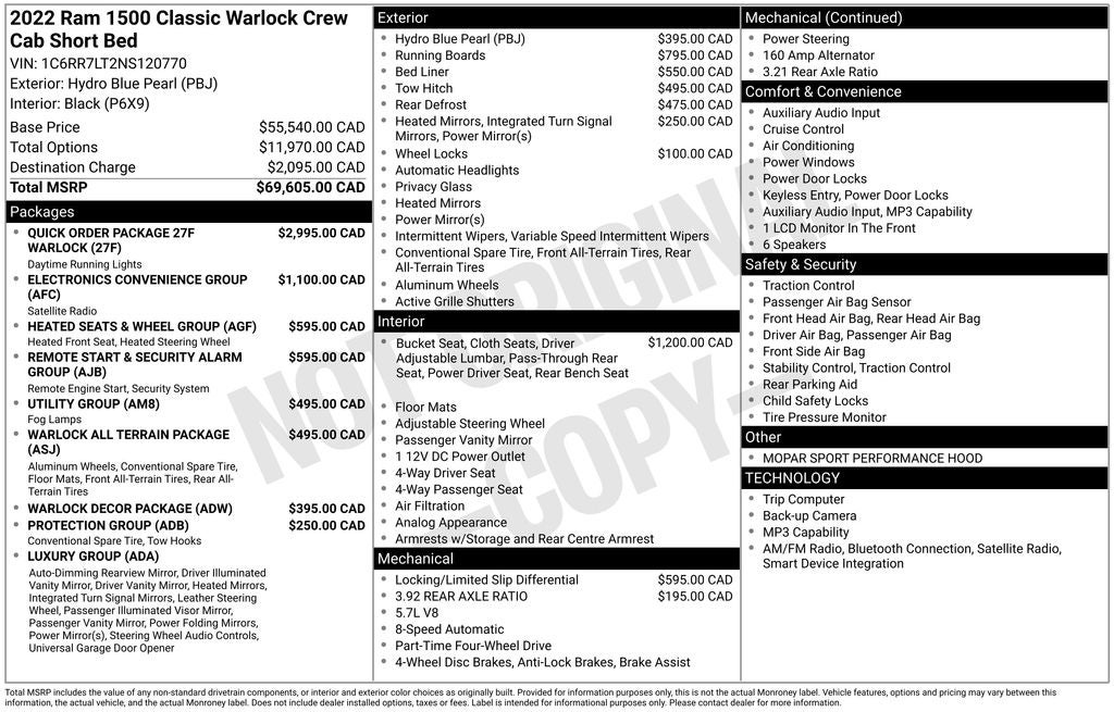 2022 RAM 1500 Classic Warlock