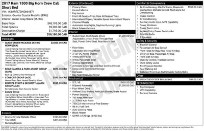 2017 RAM 1500 Big Horn Navigation & ParkView Rear Back-Up Camera