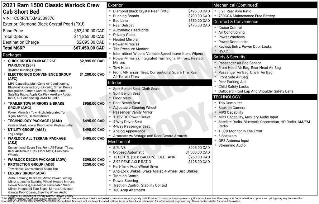2021 RAM 1500 Classic Warlock