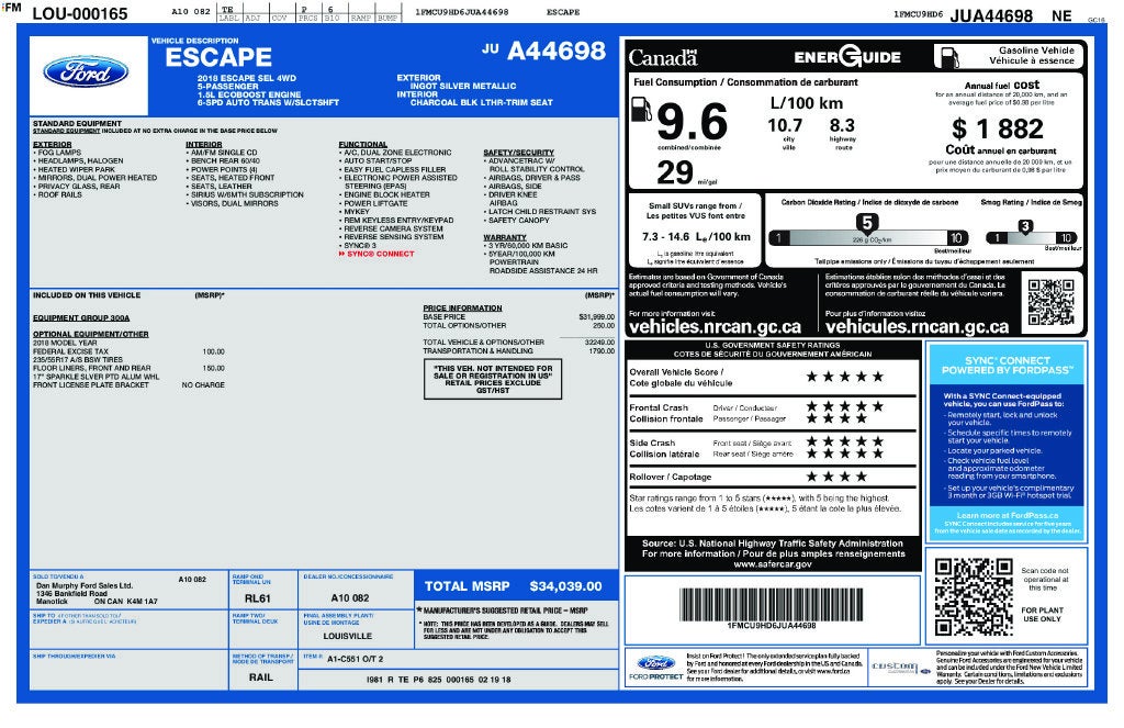 2018 Ford Escape SEL
