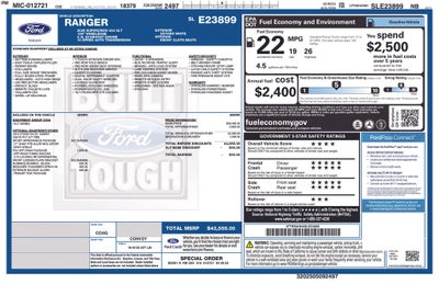 2025 Ford Ranger XLT 12" Display in Center Stack & 360-Degree Camera