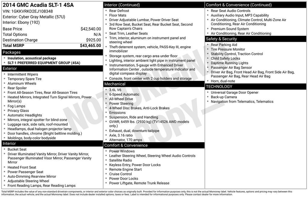 2014 GMC Acadia SLT-1