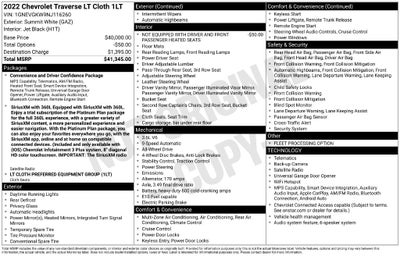 2022 Chevrolet Traverse LT 1LT
