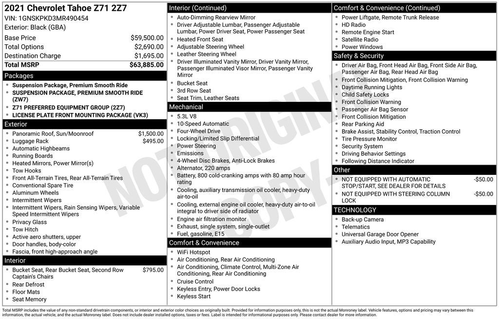 2021 Chevrolet Tahoe Z71