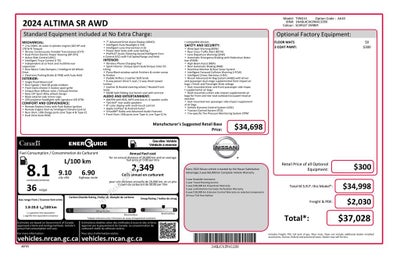 2024 Nissan Altima 2.5 SR Moonroof
