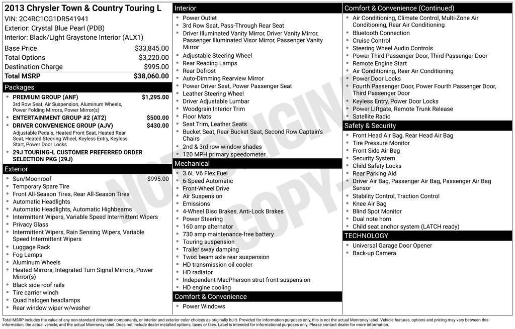 2013 Chrysler Town & Country Touring-L