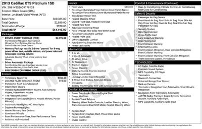 2013 Cadillac XTS Platinum