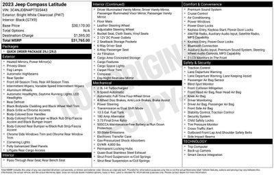 2023 Jeep Compass Latitude LEATHER HEATED SEATS