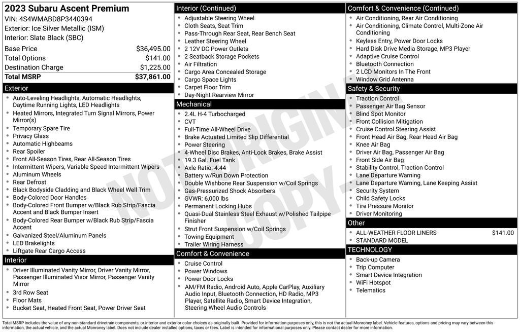 2023 Subaru Ascent Premium