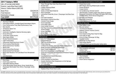 2017 Subaru WRX Base