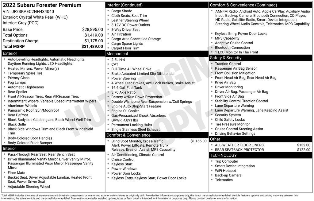 2022 Subaru Forester Premium