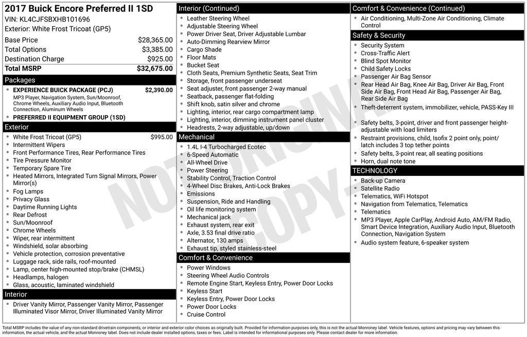 2017 Buick Encore Preferred II