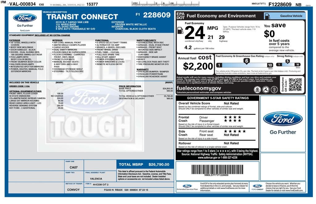 2015 Ford Transit Connect XLT