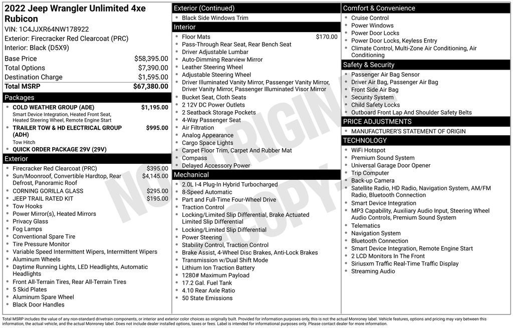 2022 Jeep Wrangler Unlimited Rubicon 4xe