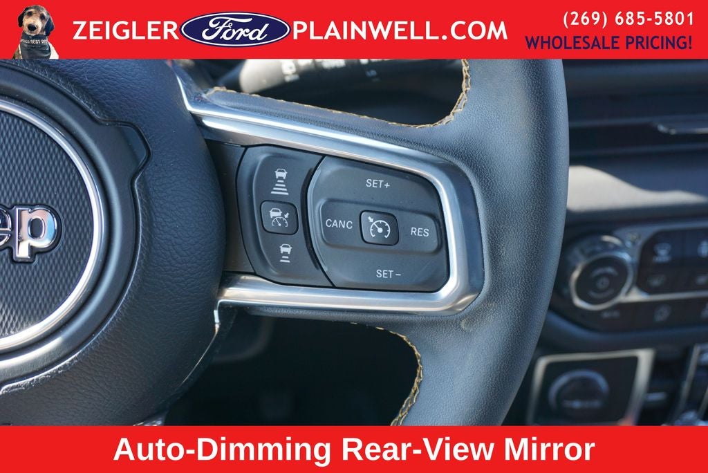 2024 Jeep Wrangler Sahara Hard Top Sky One Touch Power Moonroof Top Tech &