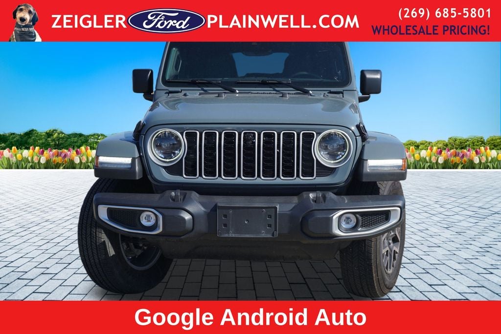 2024 Jeep Wrangler Sahara Hard Top Sky One Touch Power Moonroof Top Tech &