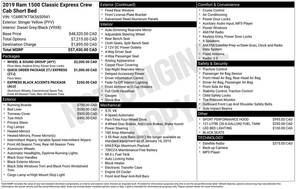 2019 RAM 1500 Classic Express
