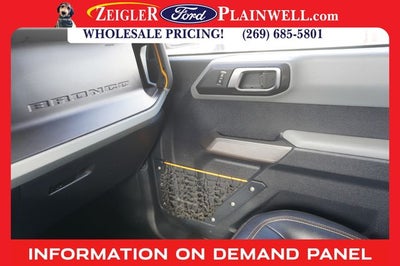 2022 Ford Bronco Badlands ADVANCED SASQUATCH MID HIG & LUX PKG LEATHER NAV