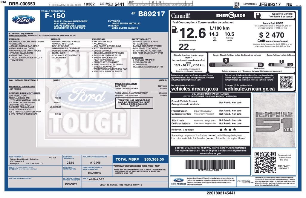 2018 Ford F-150 Base