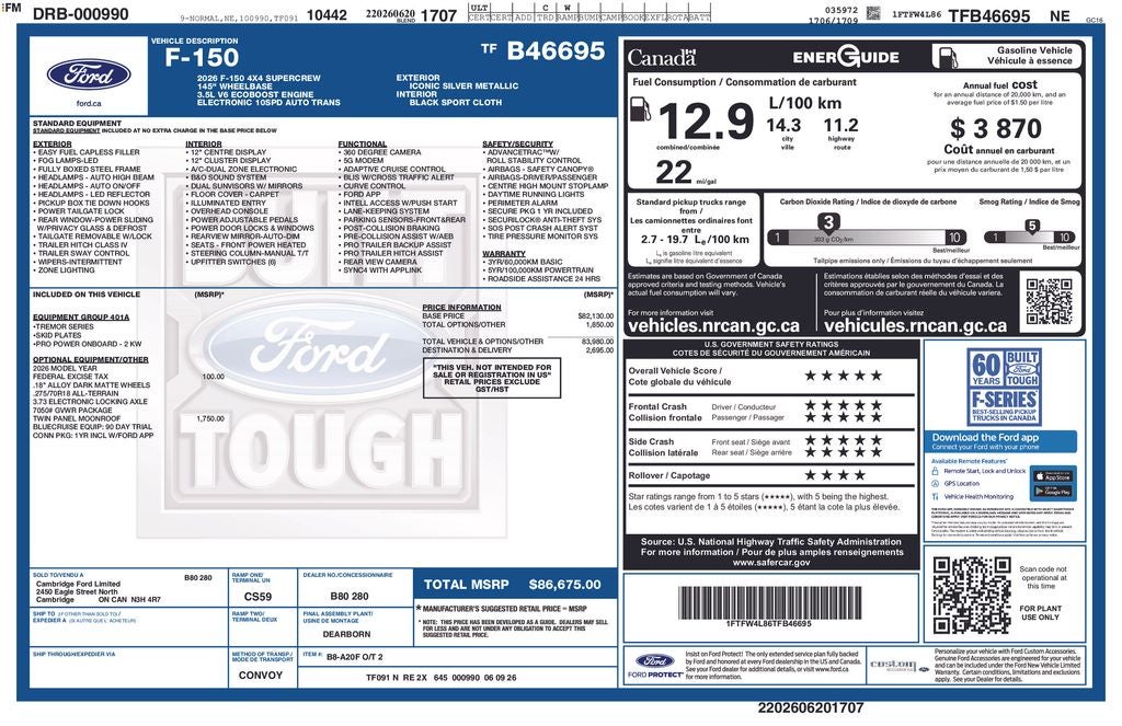 2026 Ford F-150 Tremor