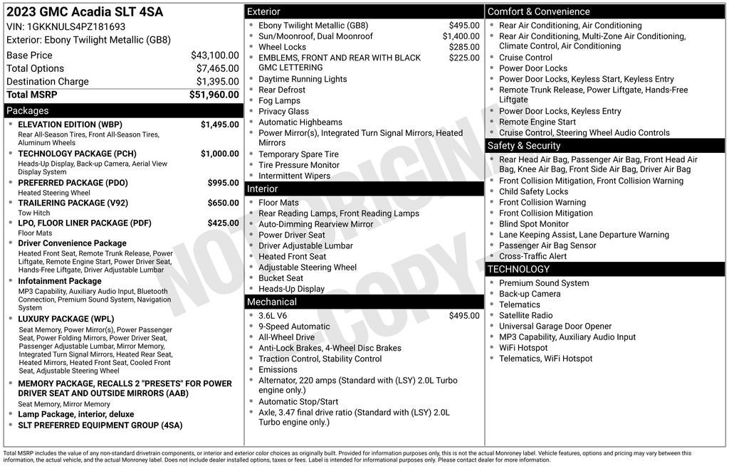 2023 GMC Acadia SLT