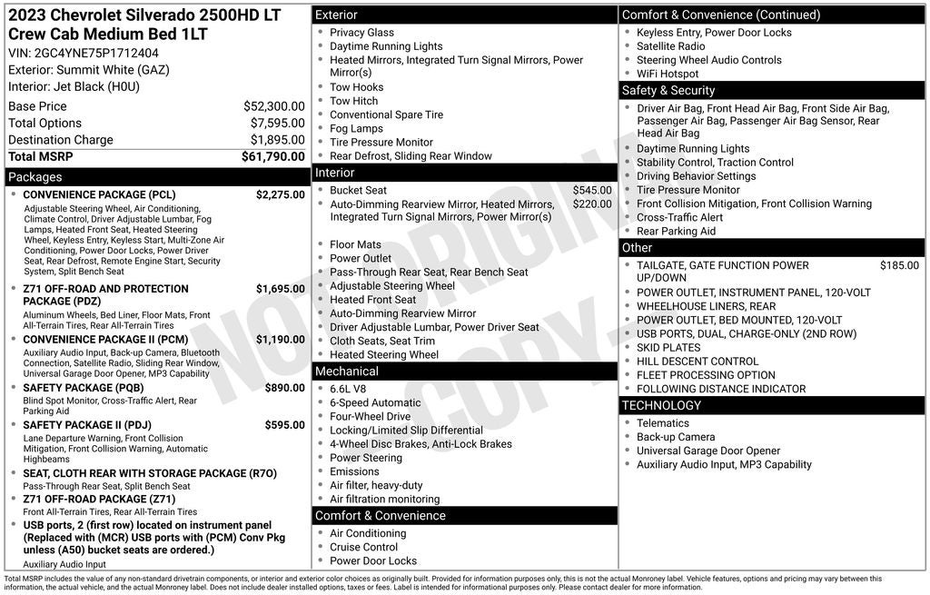 2023 Chevrolet Silverado 2500HD LT CREW CAB 6.6L V8 Z71 OFF ROAD PKG