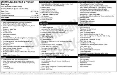 2024 Mazda Mazda CX-30 2.5 S Premium Package