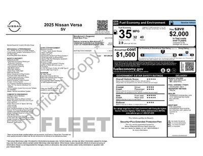 2025 Nissan Versa 1.6 SV