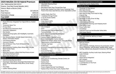 2025 Mazda Mazda CX-50 Hybrid Premium