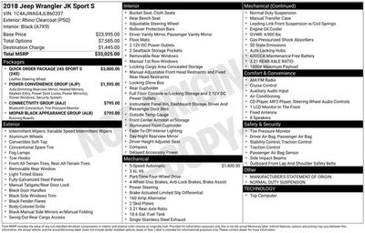 2018 Jeep Wrangler JK Sport