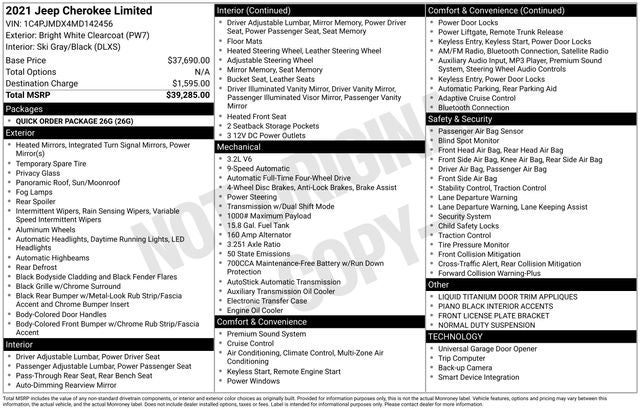 2021 Jeep Cherokee Limited 4x4