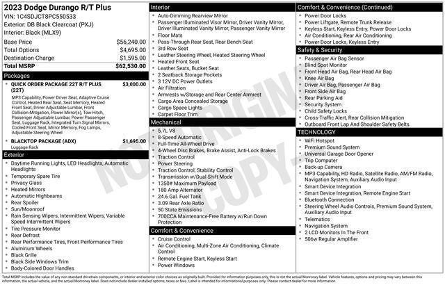 2023 Dodge Durango R/T Plus
