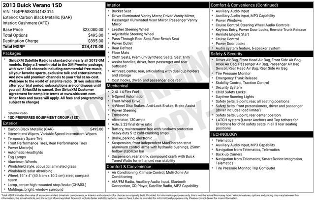 2013 Buick Verano Base