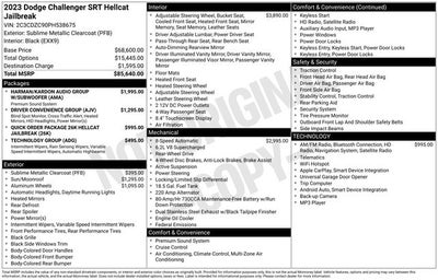 2023 Dodge Challenger SRT Hellcat Jailbreak