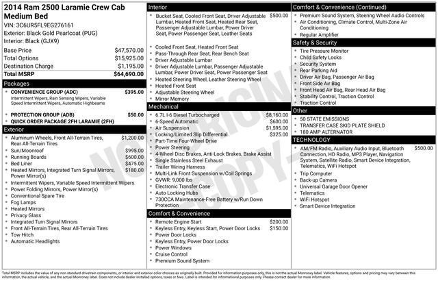 2014 RAM 2500 Laramie