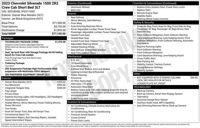 2023 Chevrolet Silverado 1500 ZR2