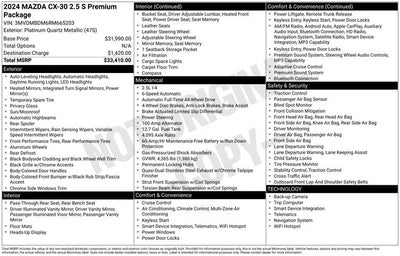 2024 Mazda Mazda CX-30 2.5 S Premium Package