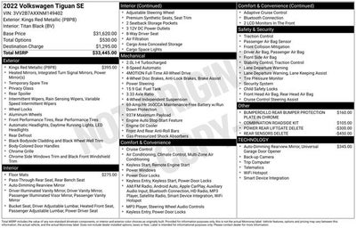 2022 Volkswagen Tiguan 2.0T SE