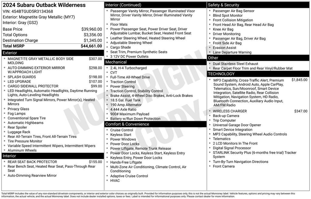 2024 Subaru Outback Wilderness