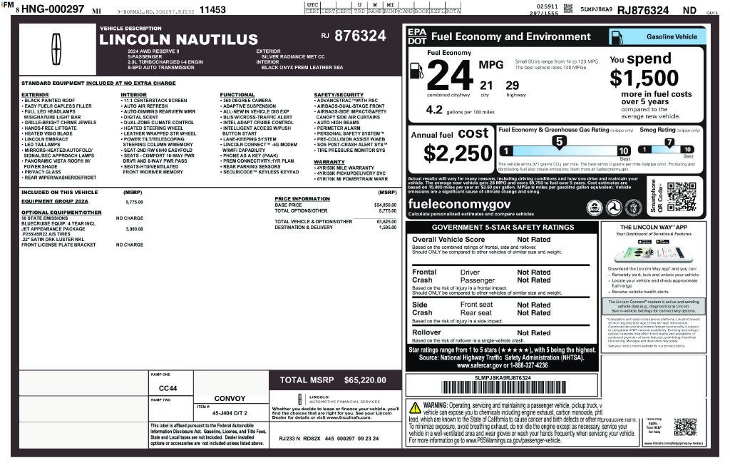 2024 Lincoln Nautilus Reserve