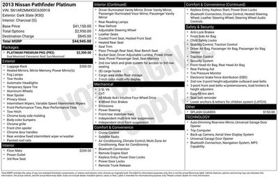 2013 Nissan Pathfinder Platinum
